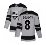 Men's Los Angeles Kings #8 Drew Doughty Gray Alternate Stitched Hockey Jersey