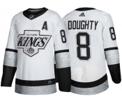 Men's Los Angeles Kings #8 Drew Doughty White Throwback Stitched Jersey