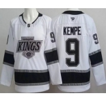 Men's Los Angeles Kings #9 Adrian Kempe White Authentic Jersey