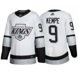 Men's Los Angeles Kings #9 Adrian Kempe White Throwback Stitched Jersey