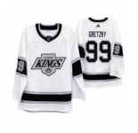 Men's Los Angeles Kings #99 Wayne Gretzky 2019-20 Heritage White Throwback 90s Hockey Jersey