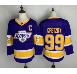 Men's Los Angeles Kings #99 Wayne Gretzky Authentic Blue 2021 New  Hockey Jersey