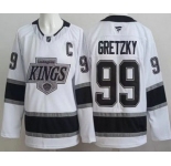Men's Los Angeles Kings #99 Wayne Gretzky White Authentic Jersey