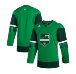 Men's Los Angeles Kings Blank 2020 St. Patrick's Day Stitched Hockey Jersey Green