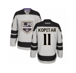 Men's Reebok Los Angeles Kings #11 Anze Kopitar Authentic Gray Alternate NHL Jersey