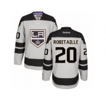 Men's Reebok Los Angeles Kings #20 Luc Robitaille Authentic Gray Alternate NHL Jersey