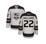 Men's Reebok Los Angeles Kings #22 Tiger Williams Authentic Gray Alternate NHL Jersey