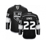 Men's Reebok Los Angeles Kings #22 Trevor Lewis Authentic Black Home NHL Jersey