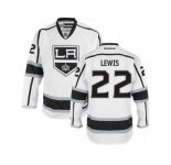 Men's Reebok Los Angeles Kings #22 Trevor Lewis Authentic White Away NHL Jersey