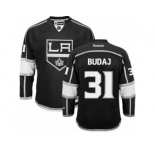 Men's Reebok Los Angeles Kings #31 Peter Budaj Authentic Black Home NHL Jersey