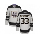 Men's Reebok Los Angeles Kings #33 Marty Mcsorley Authentic Gray Alternate NHL Jersey