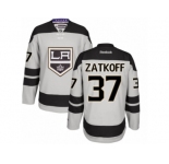 Men's Reebok Los Angeles Kings #37 Jeff Zatkoff Authentic Gray Alternate NHL Jersey