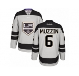 Men's Reebok Los Angeles Kings #6 Jake Muzzin Authentic Gray Alternate NHL Jersey