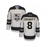 Men's Reebok Los Angeles Kings #8 Drew Doughty Authentic Gray Alternate NHL Jersey