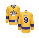 Men's Reebok Los Angeles Kings #9 Teddy Purcell Authentic Gold Alternate NHL Jersey