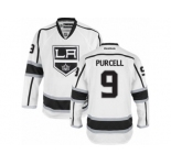 Men's Reebok Los Angeles Kings #9 Teddy Purcell Authentic White Away NHL Jersey