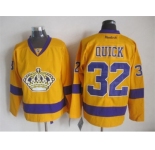 nhl jerseys los angeles kings #32 jonathan quick yellow