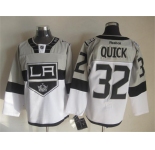 nhl jerseys los angeles kings #32 quick white-grey