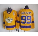 nhl jerseys los angeles kings #99 wayne gretzky yellow