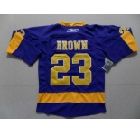 nhl los angeles kings #23 brown purple