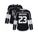 Women Adidas Los Angeles Kings #23 Dustin Brown Black Home Authentic Stitched NHL Jersey