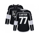 Women Adidas Los Angeles Kings #77 Jeff Carter Black Home Authentic Stitched NHL Jersey