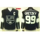 Women Los Angeles Kings #99 Wayne Gretzky Black Home Stitched NHL Jersey