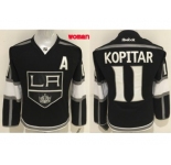 Women's Los Angeles Kings #11 Anze Kopitar Black Home Stitched NHL Jersey