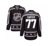 Women's Reebok Los Angeles Kings #77 Jeff Carter Authentic Black Pacific Division 2017 All-Star NHL Jersey