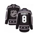 Women's Reebok Los Angeles Kings #8 Drew Doughty Authentic Black Pacific Division 2017 All-Star NHL Jersey