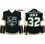women nhl jerseys los angeles kings #32 quick black