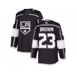 Youth Adidas Los Angeles Kings #23 Dustin Brown Black Home Authentic Stitched NHL Jersey