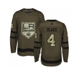 Youth Adidas Los Angeles Kings #4 Rob Blake Green Salute to Service Stitched NHL Jersey