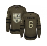 Youth Adidas Los Angeles Kings #6 Jake Muzzin Green Salute to Service Stitched NHL Jersey