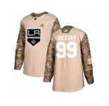 Youth Adidas Los Angeles Kings #99 Wayne Gretzky Camo Authentic 2017 Veterans Day Stitched NHL Jersey