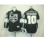 youth nhl jerseys los angeles kings #10 richards black white[2012 stanley cup champions]