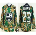 youth nhl jerseys los angeles kings #23 brown camo[patch C]