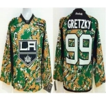 youth nhl jerseys los angeles kings #99 gretzky camo[patch C]