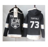 Men's Los Angeles Kings #73 Tyler Toffoli Black Sawyer Hooded Sweatshirt Stitched NHL Jersey