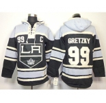 nhl jerseys los angeles kings #99 gretzky black-white[pullover hooded sweatshirt][patch C]