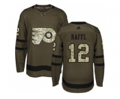 Adidas Philadelphia Flyers #12 Michael Raffl Green Salute to Service Stitched NHL Jersey