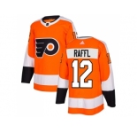 Adidas Philadelphia Flyers #12 Michael Raffl Orange Home Authentic Stitched NHL Jersey