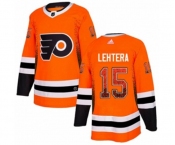 Adidas Philadelphia Flyers #15 Jori Lehtera Authentic Orange Drift Fashion NHL Jersey