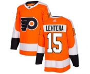 Adidas Philadelphia Flyers #15 Jori Lehtera Authentic Orange Home NHL Jersey
