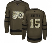 Adidas Philadelphia Flyers #15 Jori Lehtera Premier Green Salute to Service NHL Jersey