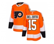 Adidas Philadelphia Flyers #15 Michael Del Zotto Orange Home Authentic Stitched NHL Jersey