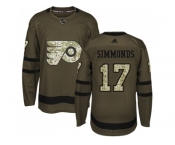 Adidas Philadelphia Flyers #17 Wayne Simmonds Green Salute to Service Stitched NHL Jersey