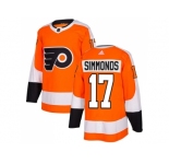 Adidas Philadelphia Flyers #17 Wayne Simmonds Orange Home Authentic Stitched NHL Jersey