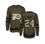 Adidas Philadelphia Flyers #24 Matt Read Green Salute to Service Stitched NHL Jersey