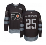 Adidas Philadelphia Flyers #25 James Van Riemsdyk Authentic Black 1917-2017 100th Anniversary NHL Jersey
